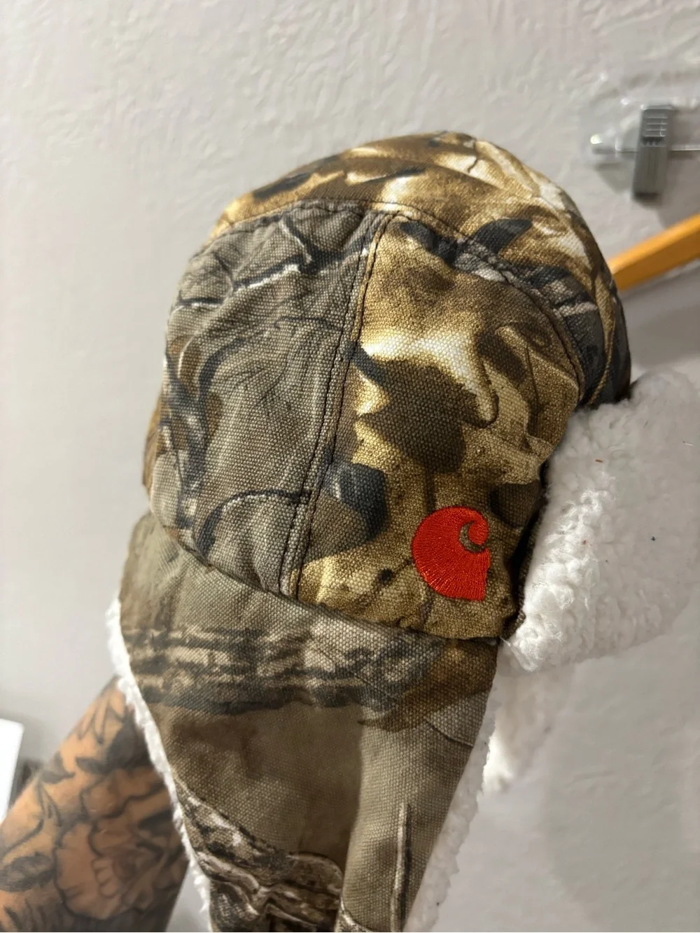 Carhartt Realtree Camo Fleece Lined Trapper Hat Infant Toddler One Size